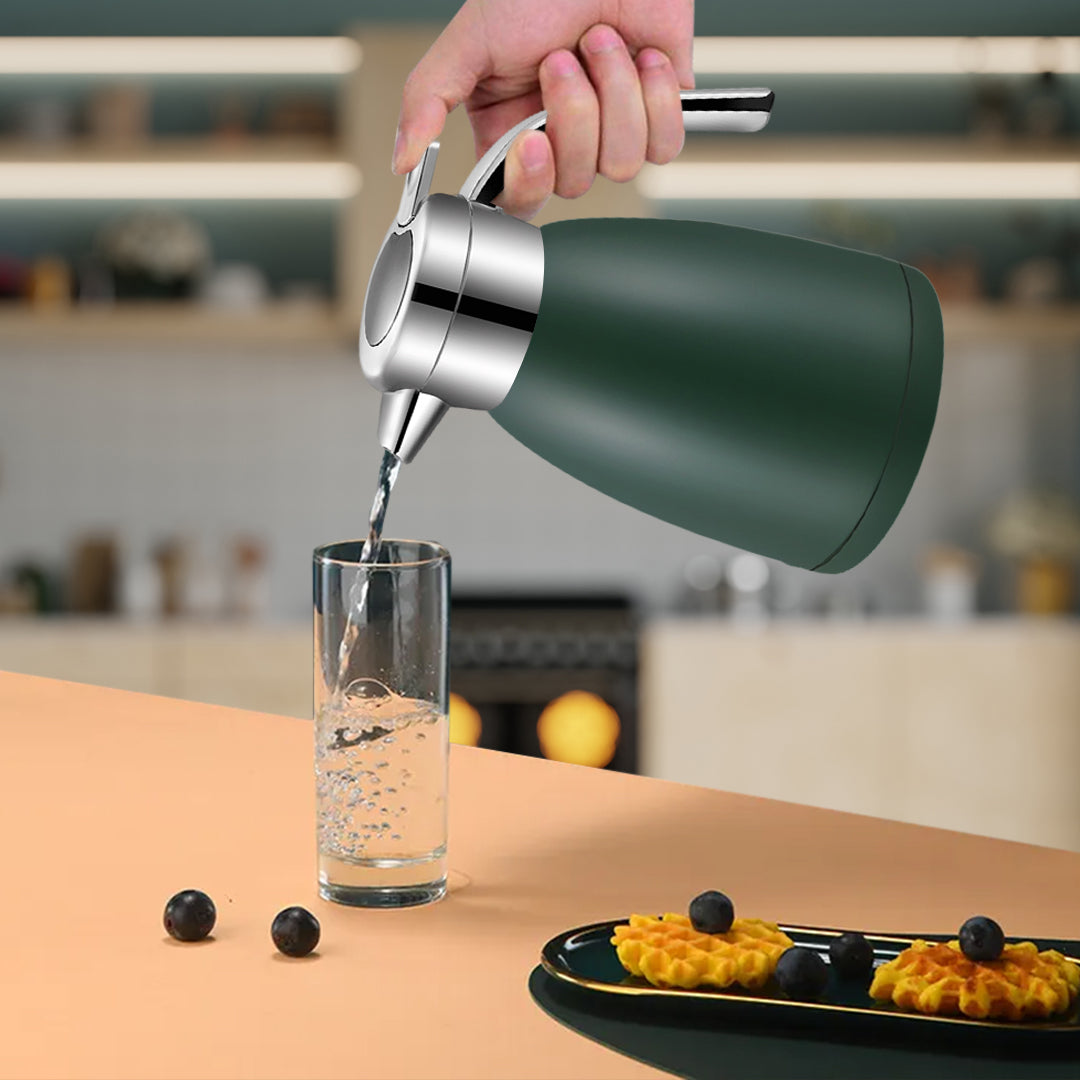 SOGA 2X 1.2L Stainless Steel Insulated Vacuum Flask Water Bottle Green • LUZ-WaterJug12GREX2