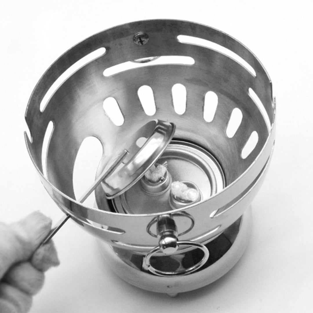 SOGA 4X Stainless Steel Mini Asian Buffet Hot Pot Single Person Shabu Alcohol Stove Burner with Glass Lid • LUZ-ChafingDishHotPot7X4