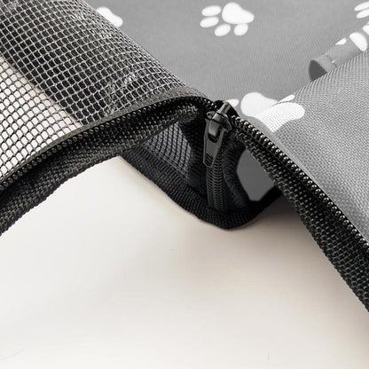 SOGA Waterproof Pet Booster Car Seat Breathable Mesh Safety Travel Portable Dog Carrier Bag Grey • LUZ-CarPetBag013GREY