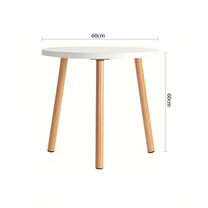 SOGA 60x60cm White Small Side Coffee Table Living Room Balcony Home Décor Style • LUZ-TableTea20X2