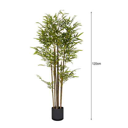 SOGA 2X 120cm Lucky Bamboo Tree Bambusa Vulgaris Artificial Plant w/ 7 Branches Home Accent Decor • LUZ-APlantFHZ120X2
