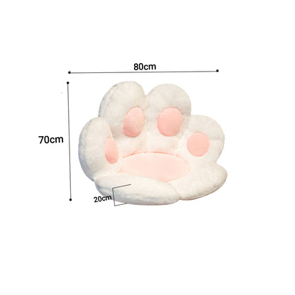 SOGA 2X White Paw Shape Cushion Warm Lazy Sofa Decorative Pillow Backseat Plush Mat Home Decor • LUZ-SCushion015X2