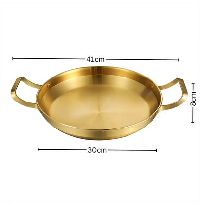 SOGA 30cm Dry Pot, Gold Plated 202 Material Stainless Steel and Kitchen Essential • LUZ-VICSoupPot18