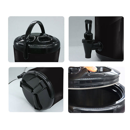 SOGA 14L Stainless Steel Insulated Milk Tea Barrel Hot and Cold Beverage Dispenser Container with Faucet Black • LUZ-VICDispenser14LBLK