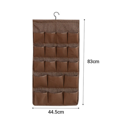 SOGA 2X Coffee Double Sided Hanging Storage Bag Underwear Bra Socks Mesh Pocket Hanger Home Organiser • LUZ-SBox26COFX2