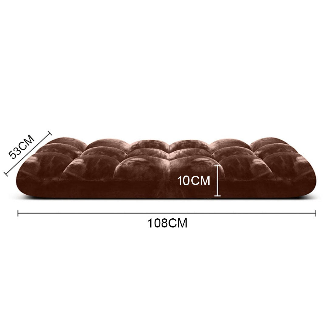 SOGA 4X Floor Recliner Folding Lounge Sofa Futon Couch Folding Chair Cushion Coffee • LUZ-LoungeChairCoffeeX4