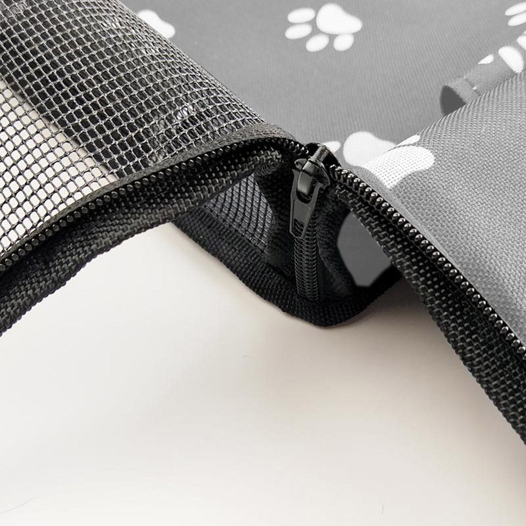 SOGA 2X Waterproof Pet Booster Car Seat Breathable Mesh Safety Travel Portable Dog Carrier Bag Grey • LUZ-CarPetBag013GREYX2