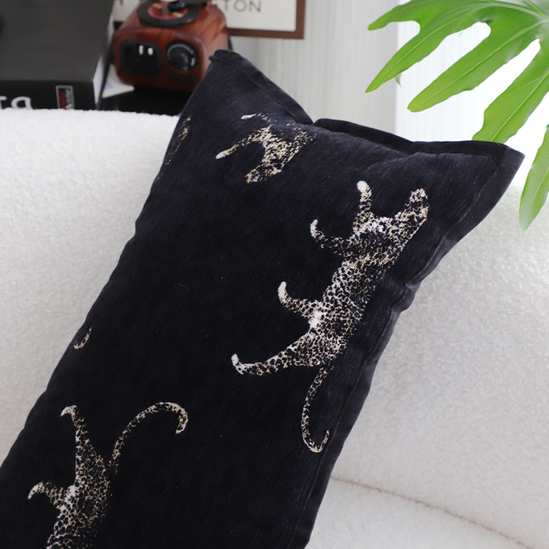 SOGA 2X 35cm Black Throw Pillow Elegant Decorative Cushion Living Room Modern Home Decor • LUZ-FrenchCushion331X2