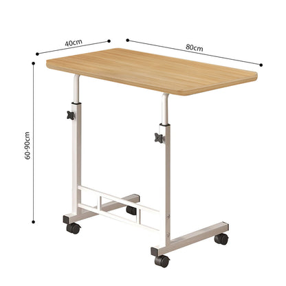 SOGA 40x80cm Walnut Bedside Table Movable Bedroom Desk Student Computer Table • LUZ-TablePort03