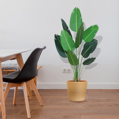 SOGA 180cm Artificial Bird of Paradise Plants Fake Tropical Palm Tree with 10 in Pot and Woven Seagrass Belly, Home Decor • LUZ-APlantFHM18013