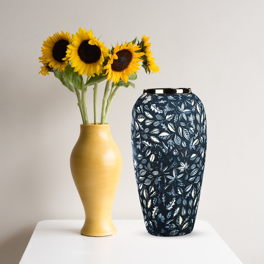 SOGA 35x17cm Blue Large Ceramic Flower Vase Elegant Living Room Home Decor • LUZ-Vase803