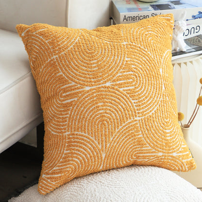 SOGA 50cm Mustard Yellow Throw Pillow Geometric Indoor and Outdoor Corded for Home Decor • LUZ-FrenchCushion321