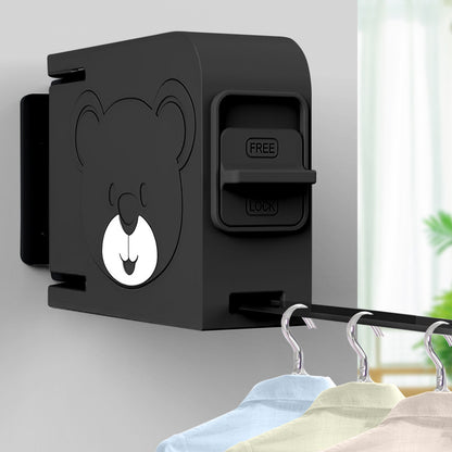 SOGA 2X 160mm Wall-Mounted Clothes Line Dry Rack Retractable Space-Saving Foldable Hanger Black • LUZ-BSLY06X2