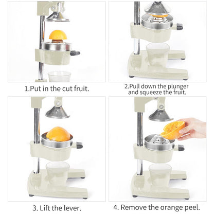 SOGA 2X Commercial Manual Juicer Hand Press Juice Extractor Squeezer Orange Citrus White • LUZ-JuicerManualWhiteX2