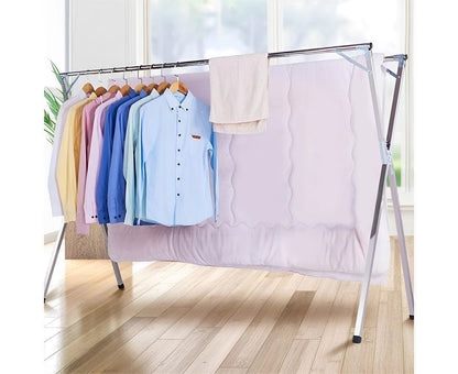 SOGA 1.6m Portable Standing Clothes Drying Rack Foldable Space-Saving Laundry Holder Indoor Outdoor • LUZ-BSXG2508
