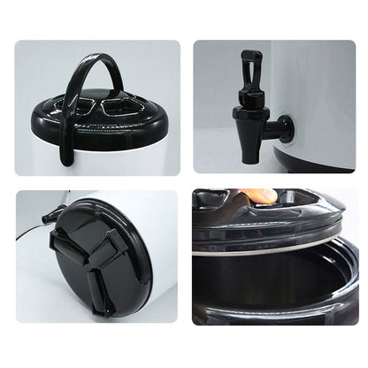 SOGA 4X 18L Stainless Steel Insulated Milk Tea Barrel Hot and Cold Beverage Dispenser Container with Faucet White • LUZ-VICDispenser18LWHTX4