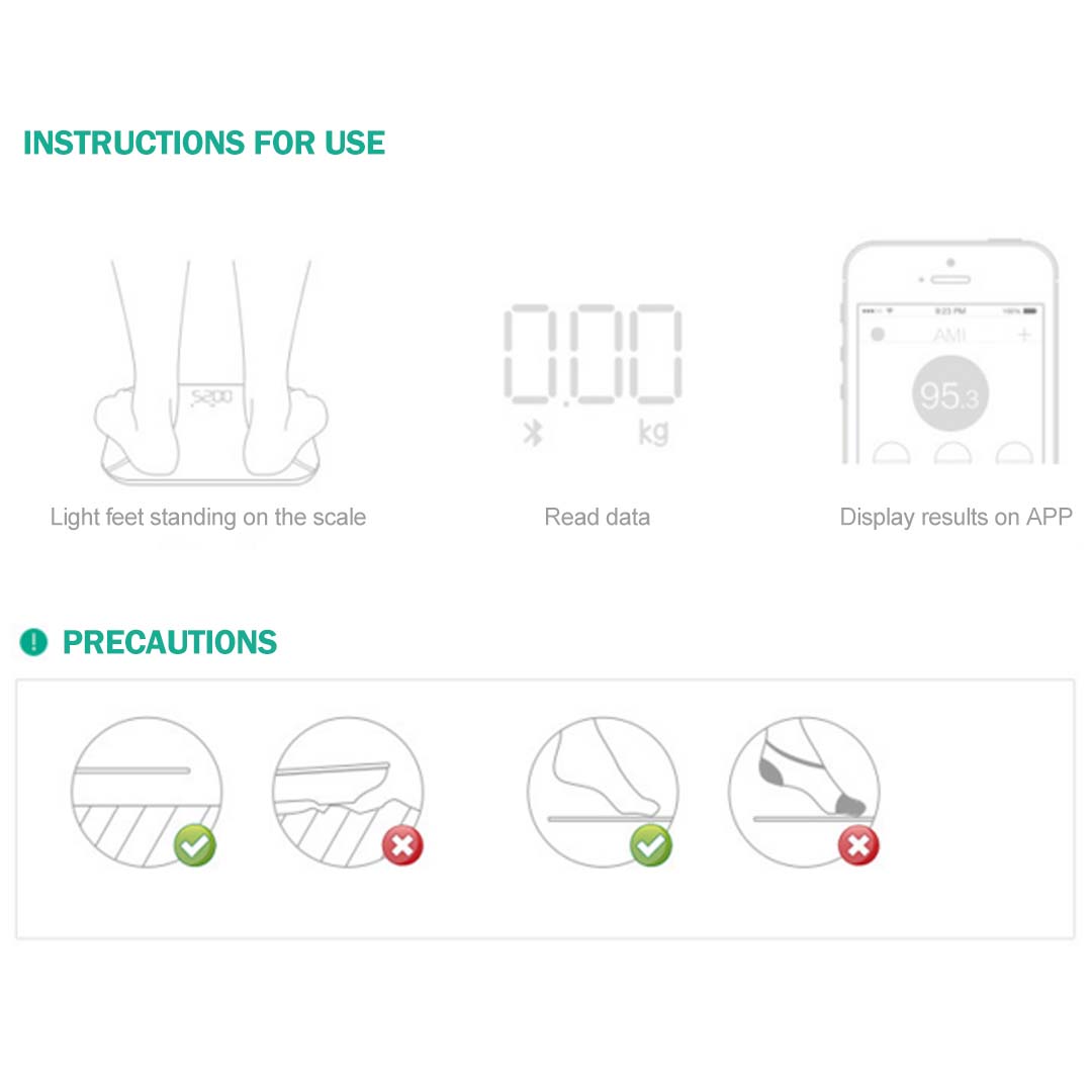SOGA Wireless Bluetooth Digital Body Fat Scale Bathroom Weighing Scales Health Analyzer Weight White • LUZ-ScaleBluetoothBGWhite
