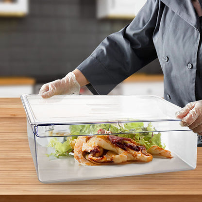 SOGA 200mm Clear Gastronorm GN Pan 1/1 Food Tray Storage Bundle of 6 with Lid • LUZ-VICPans1404wLidX6