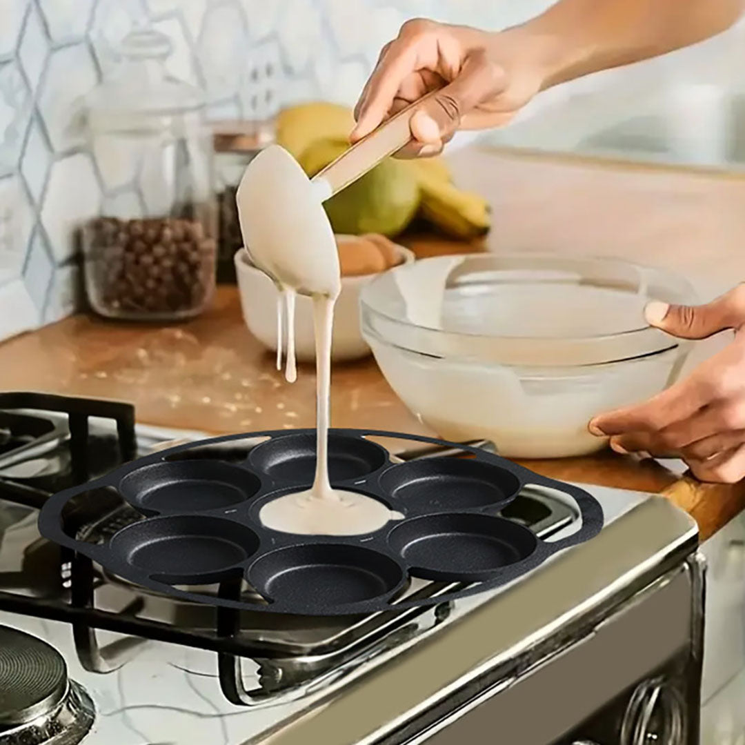 SOGA 32cm Cast Iron Takoyaki Fry Pan Octopus Balls Maker 7 Hole Cavities Grill Mold • LUZ-ZPai014