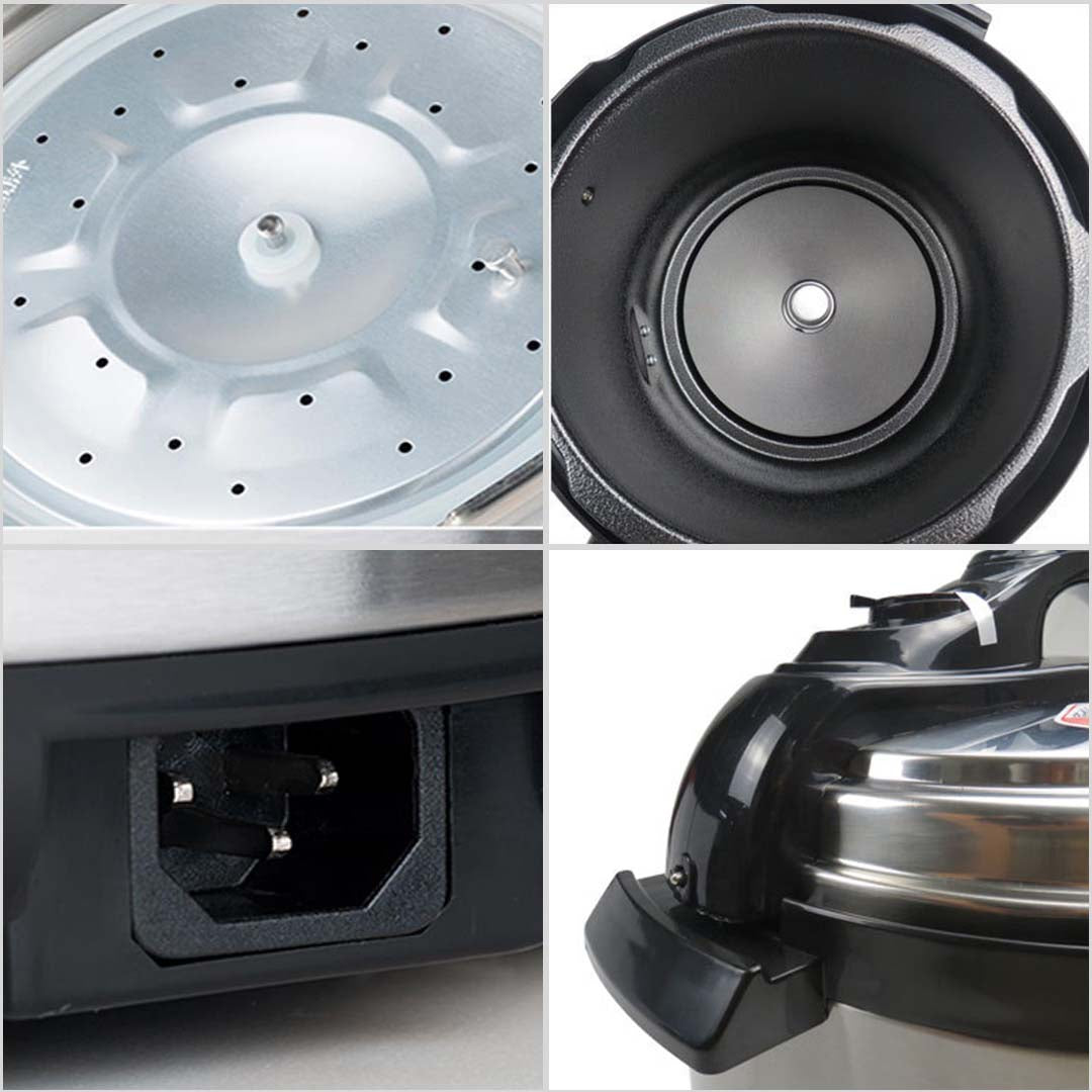 SOGA 2X Stainless Steel Electric Pressure Cooker 12L Nonstick 1600W • LUZ-ElectricPressureCooker12LX2