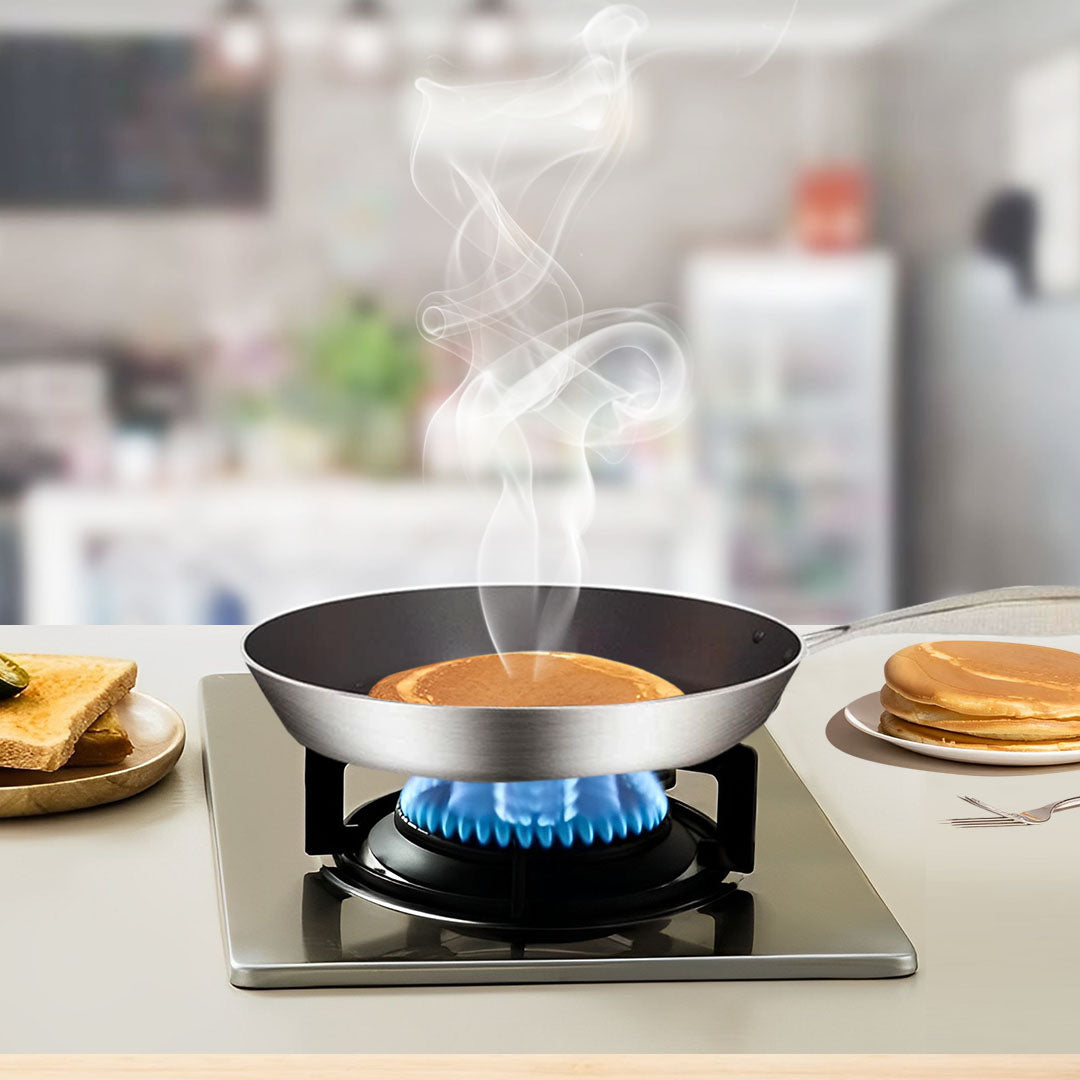 SOGA Stainless Steel Fry Pan 22cm 30cm Frying Pan Skillet Induction Non Stick Interior FryPan • LUZ-FryPanNS2869-2873