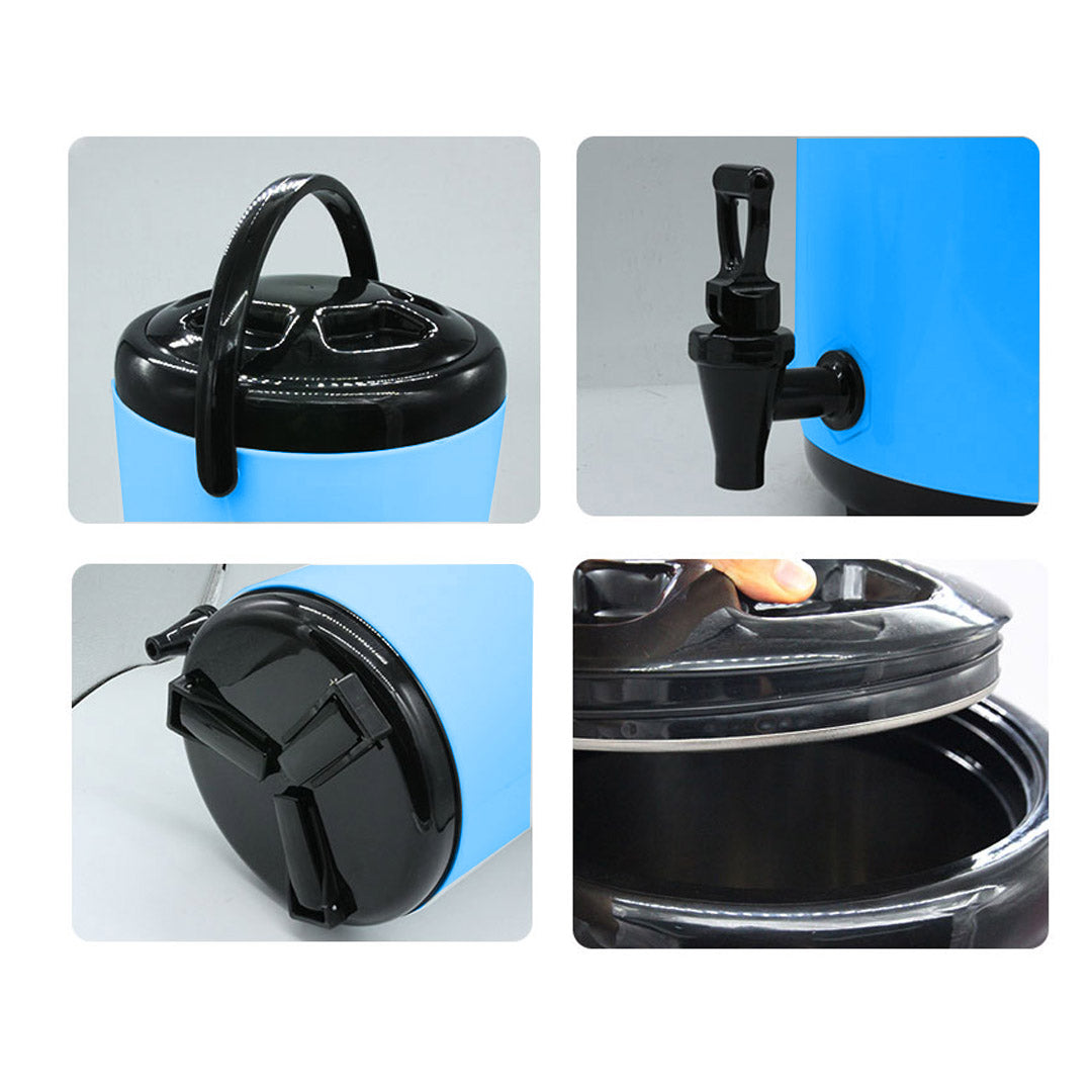 SOGA 4X 8L Stainless Steel Insulated Milk Tea Barrel Hot and Cold Beverage Dispenser Container with Faucet Blue • LUZ-VICDispenser8LBLUX4