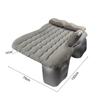 SOGA Grey Ripple Inflatable Car Mattress Portable Camping Air Bed Travel Sleeping Kit Essentials • LUZ-CarMat006