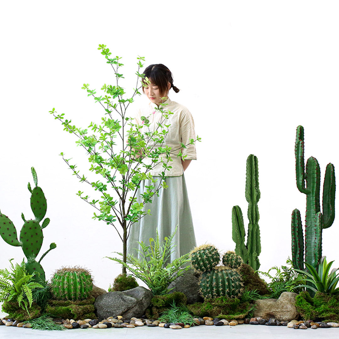 SOGA 2X 95cm Green Artificial Indoor Cactus Tree Fake Plant Simulation Decorative 2 Heads • LUZ-APlantFH9502X2