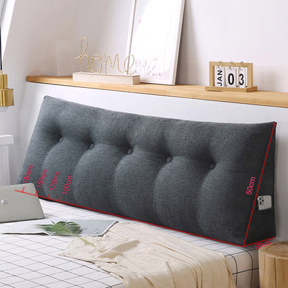 SOGA 2X 150cm Dark Grey Triangular Wedge Bed Pillow Headboard Backrest Bedside Tatami Cushion Home Decor • LUZ-PillowFab150GreyX2