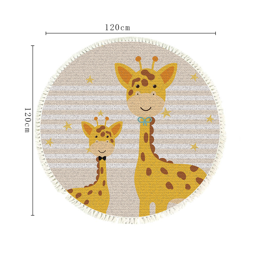 SOGA 2X 120cm Cute Cartoon Animal Non-Slip Thick and Ultra-Soft Carpet Flannel Rug • LUZ-CarpetA181X2
