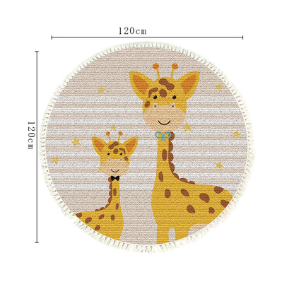 SOGA 2X 120cm Cute Cartoon Animal Non-Slip Thick and Ultra-Soft Carpet Flannel Rug • LUZ-CarpetA181X2