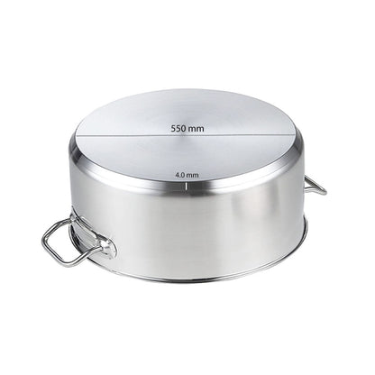 SOGA Stock Pot 83L Top Grade Thick Stainless Steel Stockpot 18/10 Without Lid • LUZ-StockPot83L-JPOT