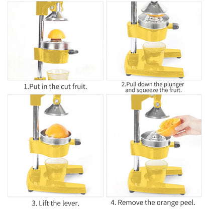 SOGA Commercial Manual Juicer Hand Press Juice Extractor Squeezer Orange Citrus Yellow • LUZ-JuicerManualYellow