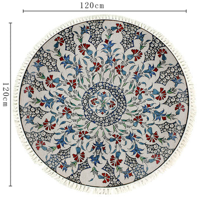 SOGA 120cm Mandala Area Rug for Living Room Lounge, Bedroom, Anti-slip Doormat, Home Decor • LUZ-CarpetXLS11Lge