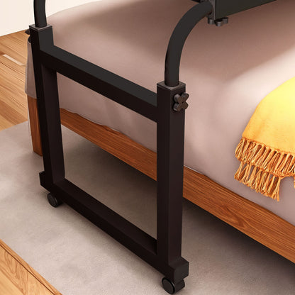 SOGA 120x45cm Black Cross Bed Movable Desk Table w/ Adjustable Length & Height • LUZ-SideTab29X2