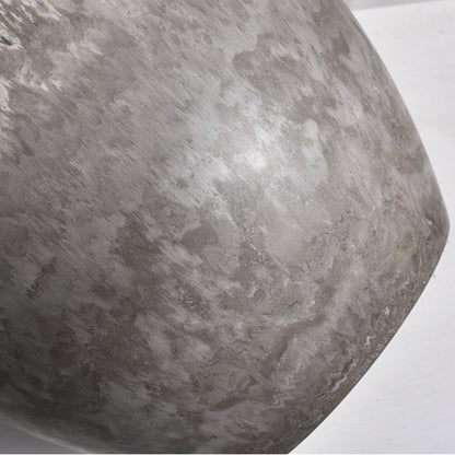 SOGA 2X 32cm Rock Grey Round Resin Plant Flower Pot in Cement Pattern Planter Cachepot for Indoor Home Office • LUZ-FPotA3704X2