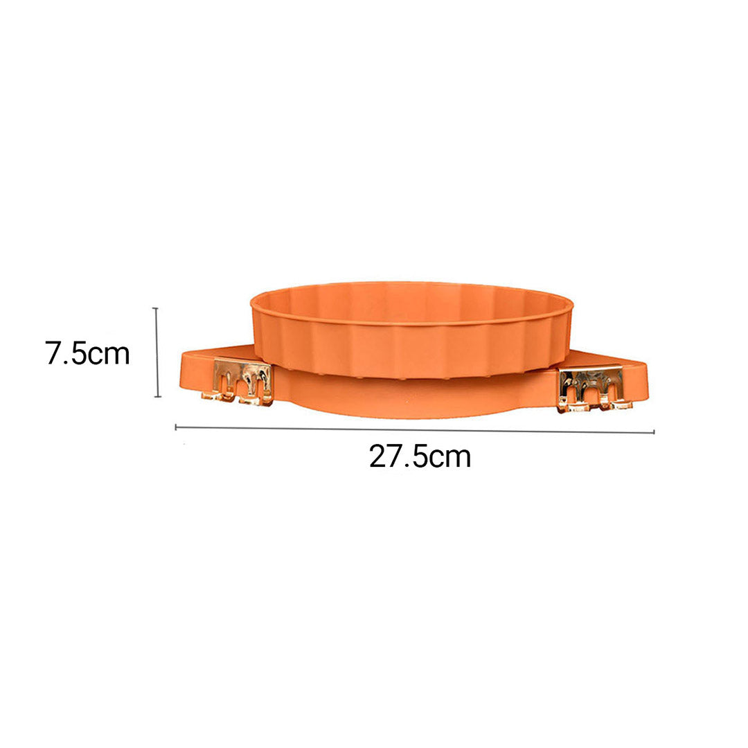 SOGA Orange 360 Degree Wall-Mounted Rotating Bathroom Organiser Corner Vanity Rack Toilet Adhesive Storage Shelf • LUZ-BathA009
