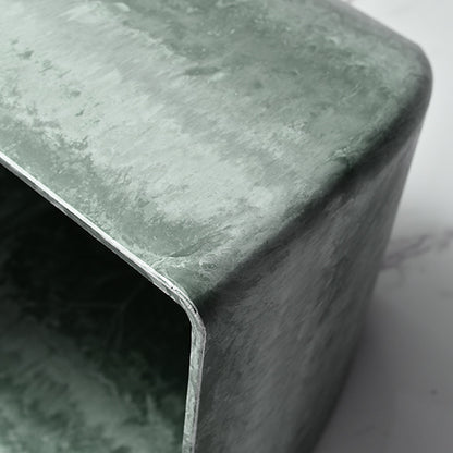 SOGA 32cm Green Grey Square Resin Plant Flower Pot in Cement Pattern Planter Cachepot for Indoor Home Office • LUZ-FPotF3219