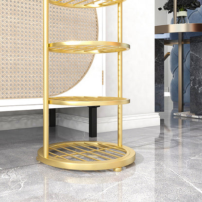 SOGA 2X 7 Tier Bunny Ears Shape  Gold Plated Metal Shoe Organizer Space Saving Portable Footwear Storage Shelf • LUZ-FPotXJ0991X2