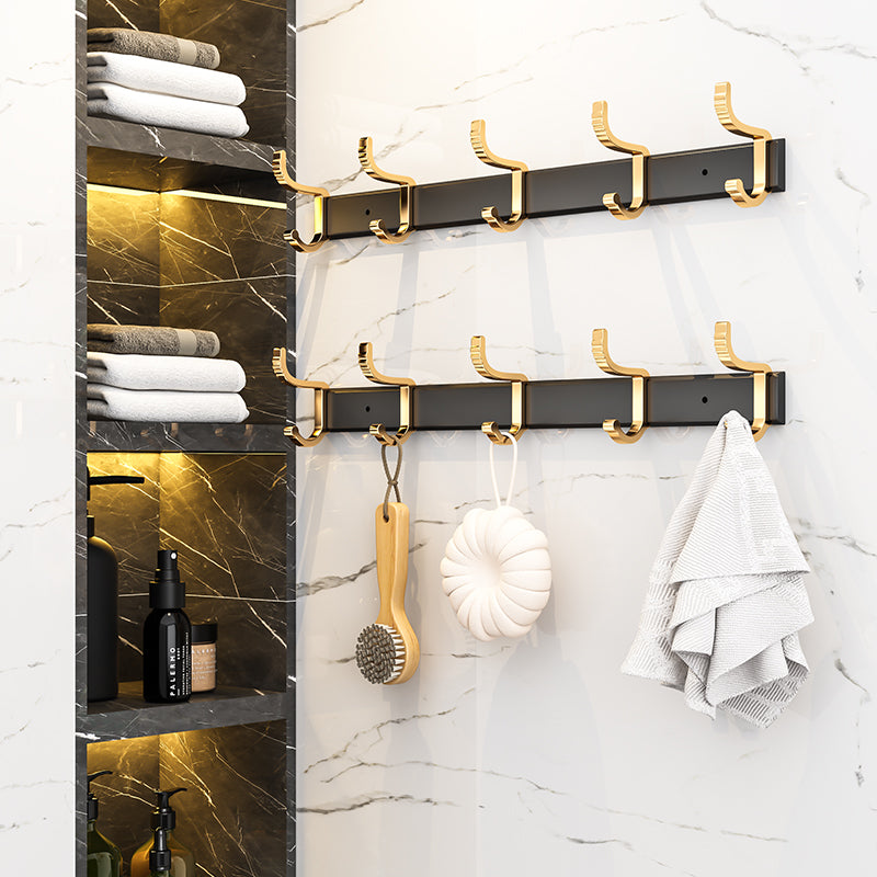 SOGA 41cm Wall Mounted Towel Rack Space-Saving Hanger Organiser with Durable Hooks • LUZ-TAN1014