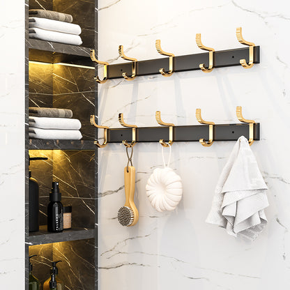 SOGA 41cm Wall Mounted Towel Rack Space-Saving Hanger Organiser with Durable Hooks • LUZ-TAN1014