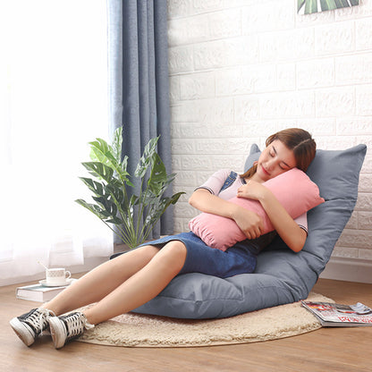 SOGA 2X Lounge Floor Recliner Adjustable Lazy Sofa Bed Folding Game Chair Grey • LUZ-LoungeFabricGreyX2