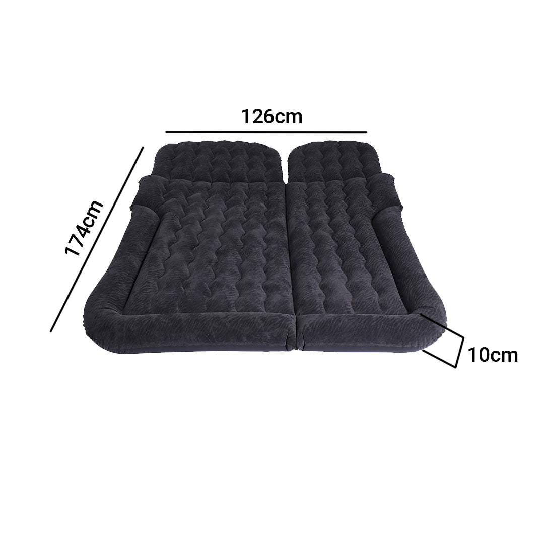 SOGA Black Inflatable Car Boot Mattress Portable Camping Air Bed Travel Sleeping Essentials • LUZ-CarMat013
