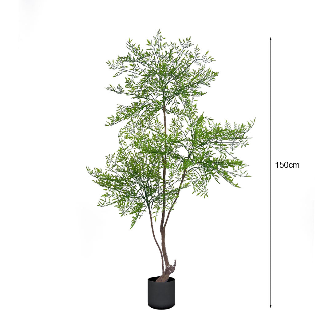 SOGA 150cm Nandina Heavenly Bamboo Tree Artificial Plant Home Accent Decor • LUZ-APlantNTZ150