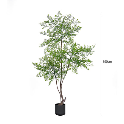 SOGA 150cm Nandina Heavenly Bamboo Tree Artificial Plant Home Accent Decor • LUZ-APlantNTZ150