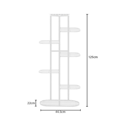 SOGA 2X 7 Tier 8 Pots White Metal Plant Rack Flowerpot Storage Display Stand Holder Home Garden Decor • LUZ-FPotH34X2
