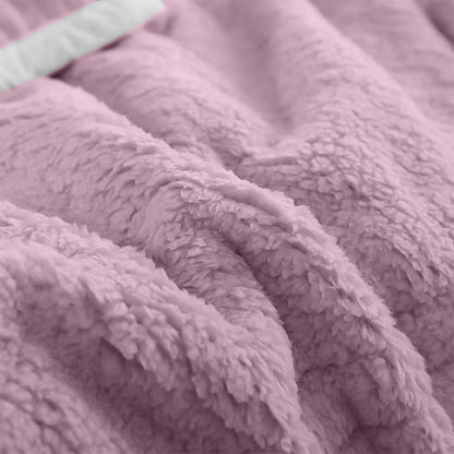 SOGA Throw Blanket Warm Cozy Double Sided Thick Flannel Coverlet Fleece Bed Sofa Comforter Purple • LUZ-Blanket311