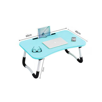 SOGA 2X Blue Portable Bed Table Adjustable Foldable Bed Sofa Study Table Laptop Mini Desk with Notebook Stand Card Slot Holder Home Decor • LUZ-BedTableG43X2
