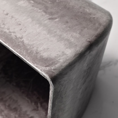 SOGA 32cm Rock Grey Square Resin Plant Flower Pot in Cement Pattern Planter Cachepot for Indoor Home Office • LUZ-FPotF3252