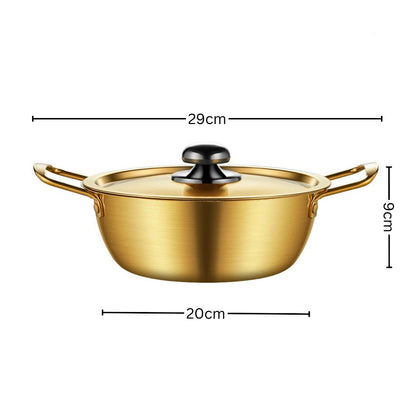 SOGA 20cm Ramen Pot in Vibrant Yellow Crafted from Durable with Lid Kitchen Essential • LUZ-VICSoupPot09